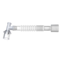 Length: 15 cm. Patient connector: angled double swivel M15/F22. Machine-side connector: 22F